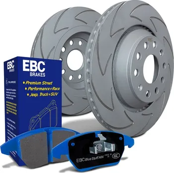 Brzdový komplet EBC sada brzd PD19KR | destičky Bluestuff & kotouče BSD zadní PD19KR627