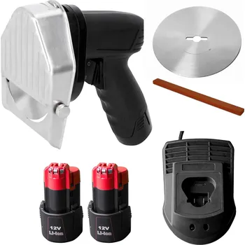 G.Gastro Akumulátorový kráječ kebabu - kapacita: 60 kg/den - vč. 2 dobíjecích baterií, nože a brusného kamene