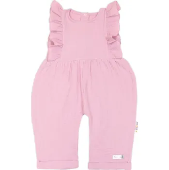 Baby Nellys Star overal s volánkem starorůžový