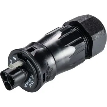 Elektrická zásuvka Wieland 96.032.4553.1 vidlice na kabel gesis RST, 3-pól, průchodka 13-18mm, šroubové svorky, černá