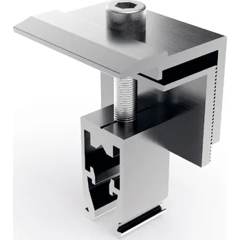 Mounting Systems 702-0193, Krajová příchytka, 30-40mm, stříbrná