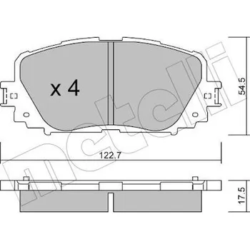 Brzdová destička Sada brzdových destiček, kotoučová brzda METELLI 22-0820-0