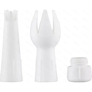 Zdobící trysky Kayser 2 ks + adaptér, bílé