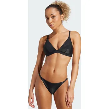 Dámské plavky ADIDAS Žebrovaný vrchní díl bikin Iconisea s vycpávkami 40 ČERNÁ