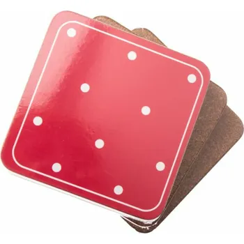 Casa de Engel Home Korkové podložky pod šálek - červená s puntíky - sada 6ks, 0/60 Fialová UNI (2800685)