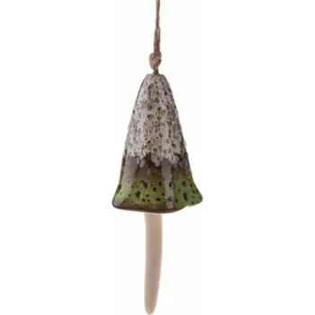 Vánoční dekorace Casa de Engel Home Keramický zvonek - houba, zelená, 6/48 Fialová UNI (2814663)