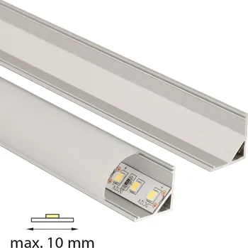 Stavební profil McLED ML-761.141.74.2 Rohový hliníkový profil RS2 16x16mm bez difuzoru 2m