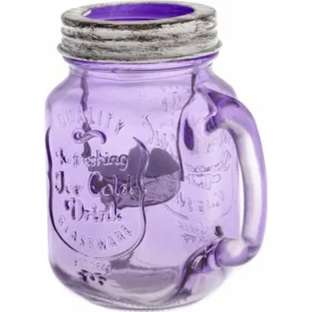 Svícen Casa de Engel Home Skleněný svícen, 0/24 Fialová UNI (2798820)