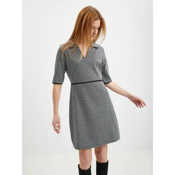 Dámské šaty Orsay Dámské Černé dámské vzorované svetrové šaty ORSAY Černá S (2435389)