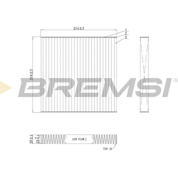 Kabinový filtr Filtr vzduchu v interiéru BREMSI FC0439C