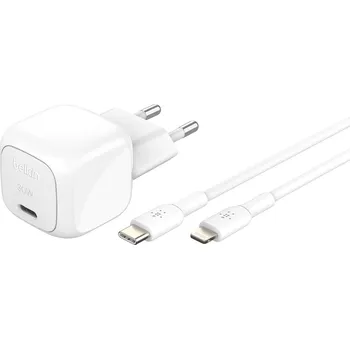 Belkin BOOST CHARGE™ 30W USB-C Power Delivery PPS nástěnná nabíječka + 1m USB-C na lightning kabel, bílá