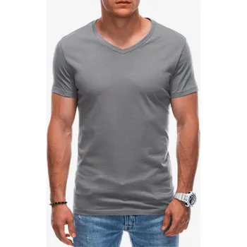Pánské tričko Edoti Pánské Tmavě šedé pánské basic tričko Edoti Šedá XL (2319815)