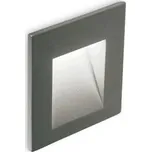 Ideal Lux BIT venkovní nástěnné zápustné svítidlo LED 2W 215lm 3000K hranaté 6,5cm IP65, antracitové