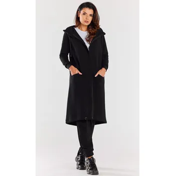 Dámská mikina Dlouhá mikina s kapucí M278 Barva: Černá, Velikost: S/M