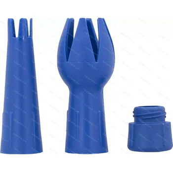 Zdobící trysky Kayser 2 ks + adaptér, modré