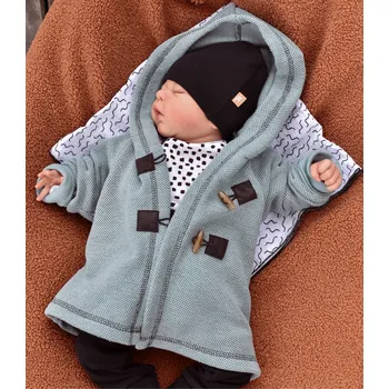 Kojenecká bunda světle modrý propínací kabátek