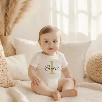 Kojenecké oblečení Body NAROZENINY s vlastním jménem Barva: Bílá, Velikost: Body 0-3m