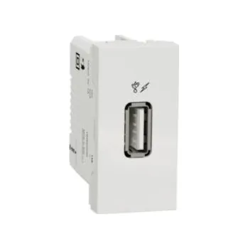 vypínač a zásuvka Schneider Electric NU342818 Unica - USB 2.0 nabíjecí konektor, 1M, Bílý