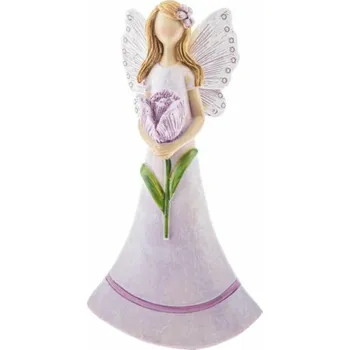 Casa de Engel Home Polyresinová víla s květinou, 12/144 Fialová UNI (2814491)