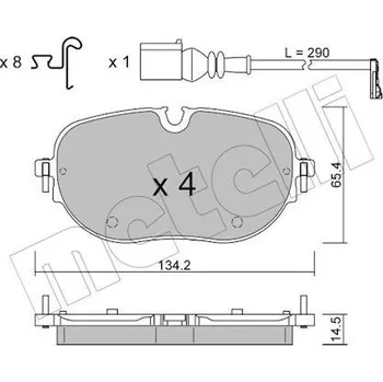 Brzdová destička Sada brzdových destiček, kotoučová brzda METELLI 22-1318-0