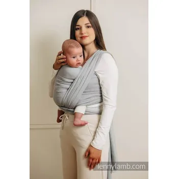 Šátek na nošení dítěte LennyLamb Basic - LITTLE HERRINGBONE GREY - délka 6m (vel. 8)