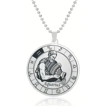 Řetízek Řetízek znamení zvěrokruhu - vodnář - ocel (3)