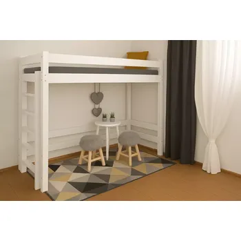 Postel Vyvýšená dětská postel Vali - horní spaní II 160 x 80 bílá - průchod 130 cm (Český výrobek)