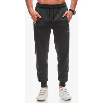 Edoti Pánské Tmavě šedé pánské tepláky Edoti Šedá XXL (2320921)