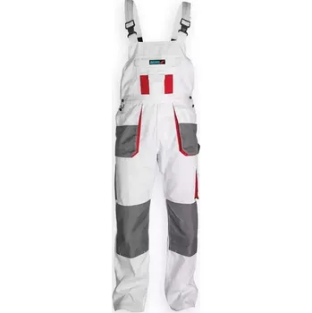 Pracovní oblečení Kalhoty ochranné montérky velikost L/52, bílá, gramáž 190g/m2 DEDRA BH4SO-L