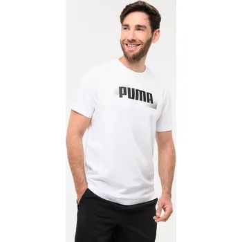 Pánské tričko PUMA Pánské bavlněné tričko s krátkým rukávem S BÍLÁ