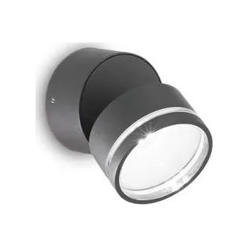 Ideal Lux OMEGA AP venkovní nástěnné svítidlo LED 7W 650lm 4000K 9cm kulaté IP54, antracitové