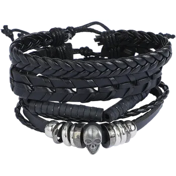 Náramek Sada náramků Rock z Rock Rebel by EMP - Skull - černá