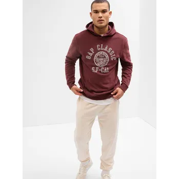 Pánská mikina GAP Pánské Mikina s logem a fleece GAP Červená S (2440278)