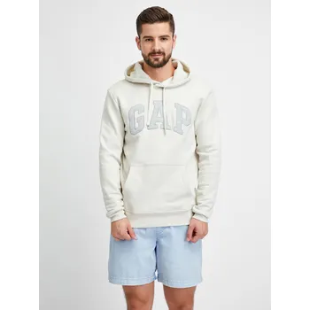 Pánská mikina GAP Pánské Mikina s logem a kapucí GAP Bílá XXL (2423136)