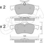 Sada brzdových destiček, kotoučová brzda CIFAM CIF822-337-3