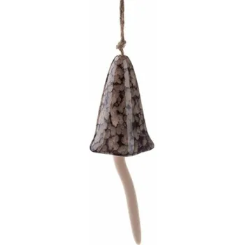 Vánoce Casa de Engel Home Keramický zvonek - houba, tmavě hnědá, 6/48 Fialová UNI (2813271)