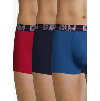 Boxerky DIM Pánské Sada tří pánských boxerek v červené a modré barvě Dim POWERFUL BOXERS Červená M (2613990)