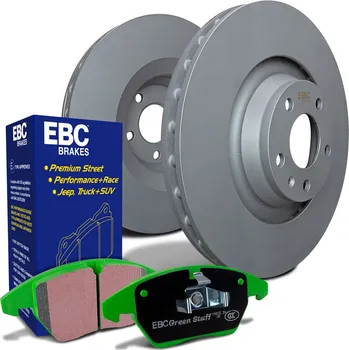 Brzdový komplet EBC sada brzd PD01KR | destičky Greenstuff & kotouče Standard zadní PD01KR226