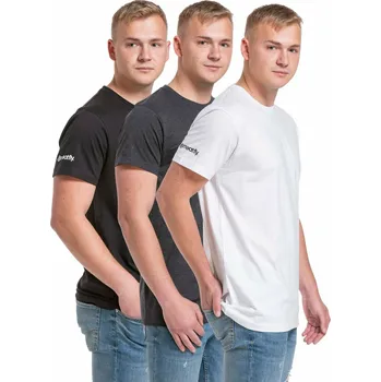 Meatfly Pánské Meatfly balení pánských triček Basic Multipack Black/Charcoal Heather/White | Černá | Velikost Černá S (2789281)