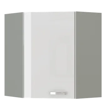 Kuchyňská skříňka Stolarz Lempert Horní rohová kuchyňská skřínka NATALI 60x60 GN-72 1F Zvolte barevné provedení: Bianca / bílý lesk