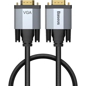 Baseus Enjoyment opletený video kabel - VGA na VGA - 2 m - černý