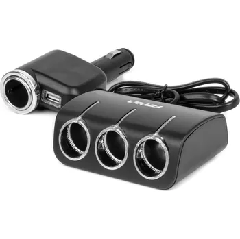 Prodlužovací zásuvka 12/24V 120W 80cm AMiO-04360