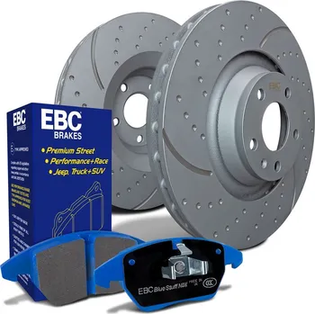 Brzdový komplet EBC sada brzd PD14KF | destičky Bluestuff & kotouče TurboGroove přední PD14KF1149