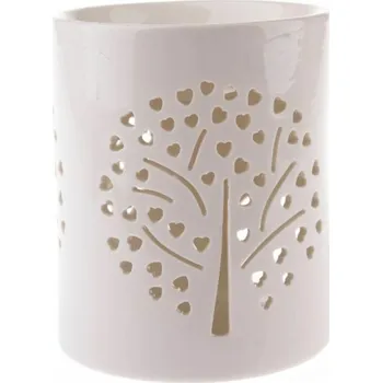 Aroma lampa Casa de Engel Home Porcelánová aromalampa se stromem, bílá, 1/27 Fialová UNI (2812150)