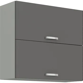 Kuchyňská skříňka Stolarz Lempert Horní kuchyňská skřínka NATALI 80 GU-72 2F Zvolte barevné provedení: Grey / šedý lesk