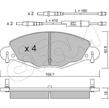 Brzdová destička Sada brzdových destiček, kotoučová brzda CIFAM CIF822-332-0