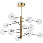 Ideal Lux EQUINOXE SP12 závěsné svítidlo 12x G4 LED 2W 160lm 3000K 124cm IP20, mosazné