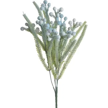 umělá květina Brunia - trs - modrošedá
