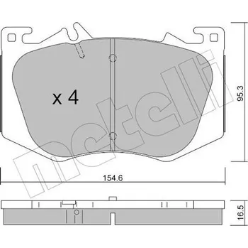 Brzdová destička Sada brzdových destiček, kotoučová brzda METELLI 22-1269-0