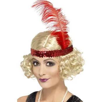 Karnevalová paruka Paruka Charleston s čelenkou 16303